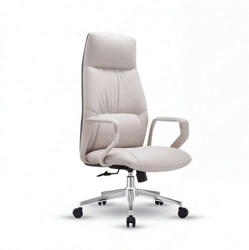 Neva Alva Chair in Pearl White, front view