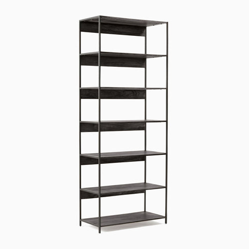 Neva Track Shelf modern industrial bookshelf in black