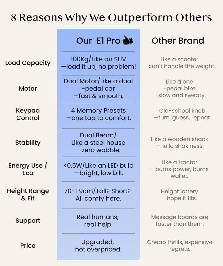 Neva X FlexiSpot E1 Pro Electric Standing Desk ( Dual Motor ) – product image 15