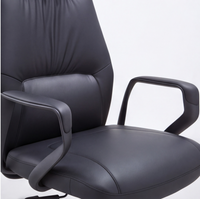 Neva Alva Chair in Black, upholstery stitching detail