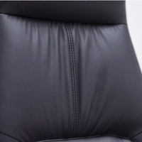 Neva Alva Chair in Black, padded seat detail