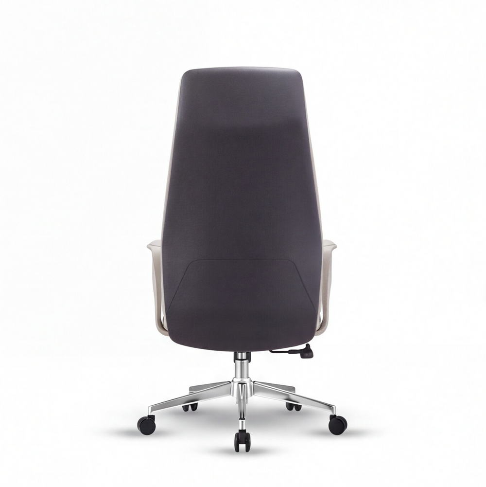 Neva Alva Chair in Pearl White, angled view