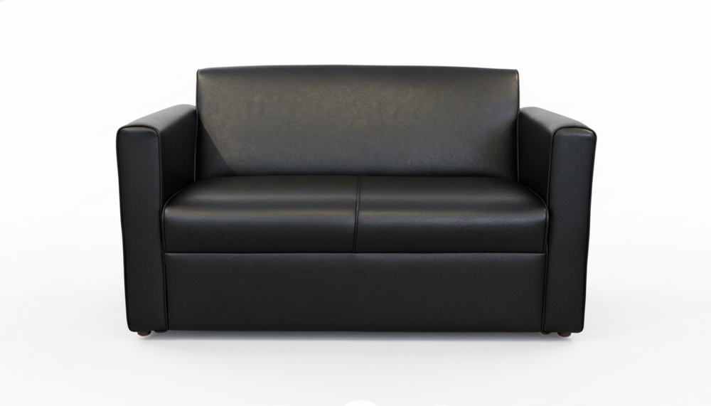 Neva SOLID office reception sofa in black
