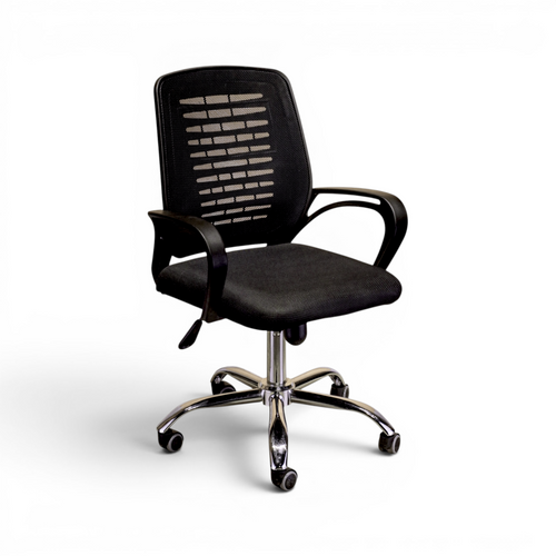 Neva Task ergonomic mesh office chair in black with breathable mesh back and lumbar support