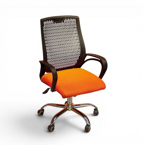 Neva Icon mid-back revolving office chair in orange
