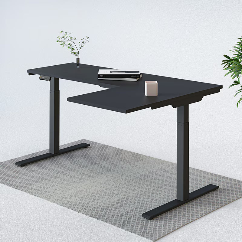 Neva X FlexiSpot L shape Standing Desk – black finish