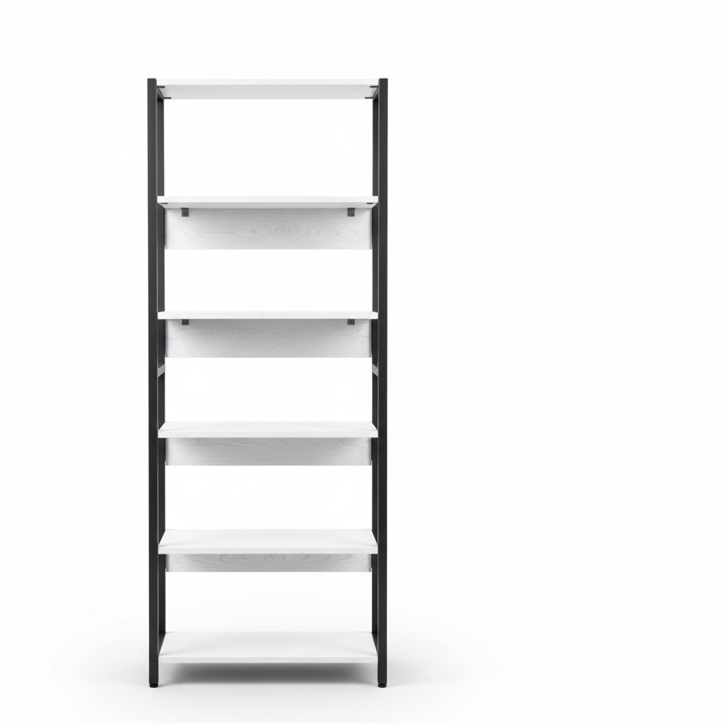 White / 6 Step - 66”H x 24”W x 12"D
