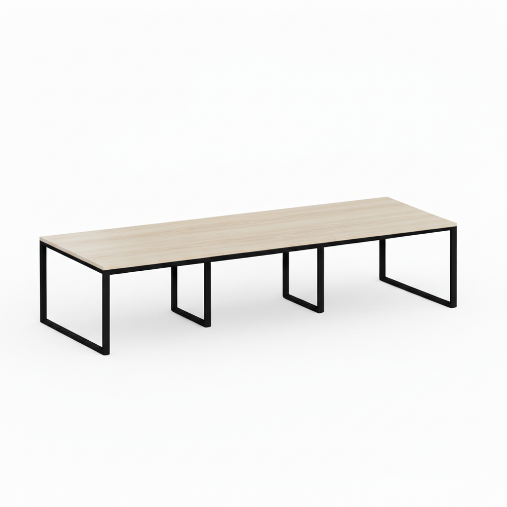 Neva Team Table 4-seater office workstation in white