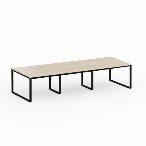 Neva Team Table 4-seater office workstation in white