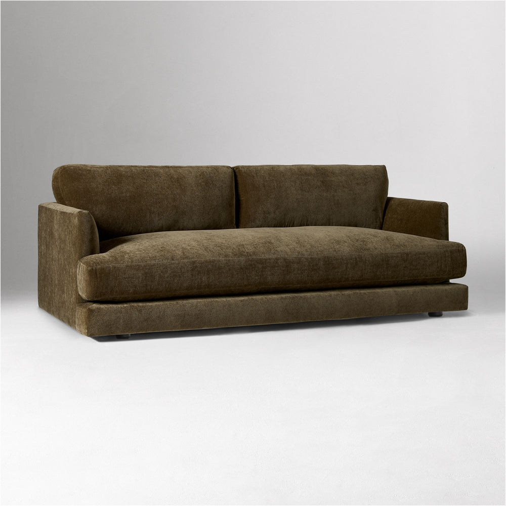 Brown sofa on a white background