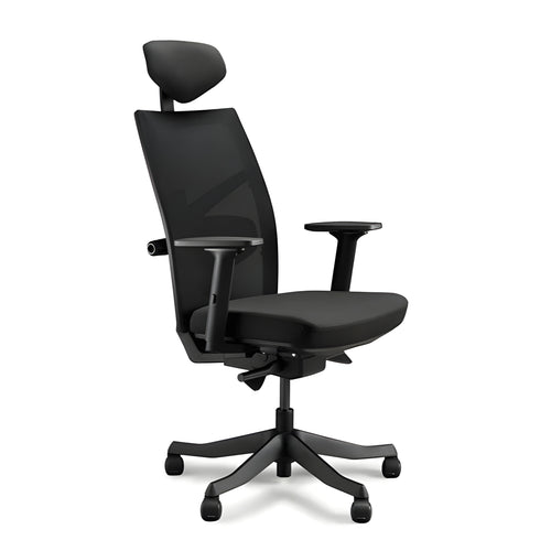 Merryfair Tune high-back ergonomic office chair in black