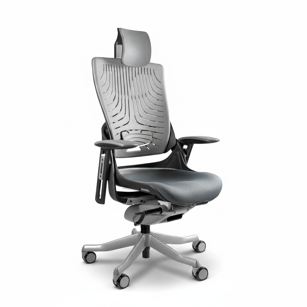 Merryfair Wau V2 premium ergonomic office chair in grey