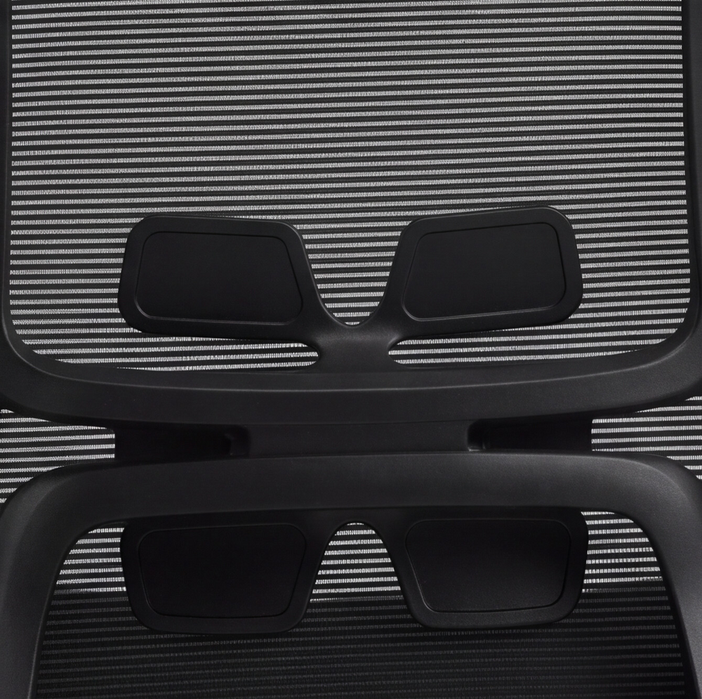 Neva Brix chair adjustable lumbar support close-up