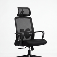 Neva Brix Black ergonomic office chair, angled view