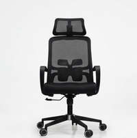 Neva Brix ergonomic chair in Black, front view
