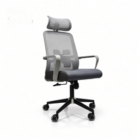 Neva Brix ergonomic office chair in Grey, side view