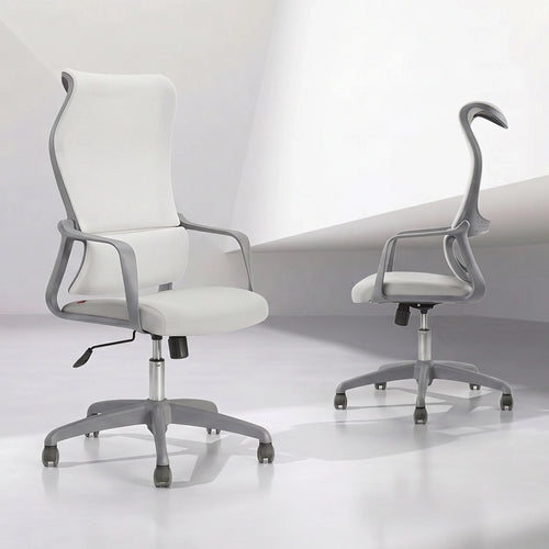 Neva Orbit Chair in a modern workspace shown from front and rear