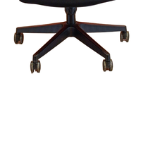 Neva Prestige Black chair close-up of its black five-spoke base and the casters visible from the front.
