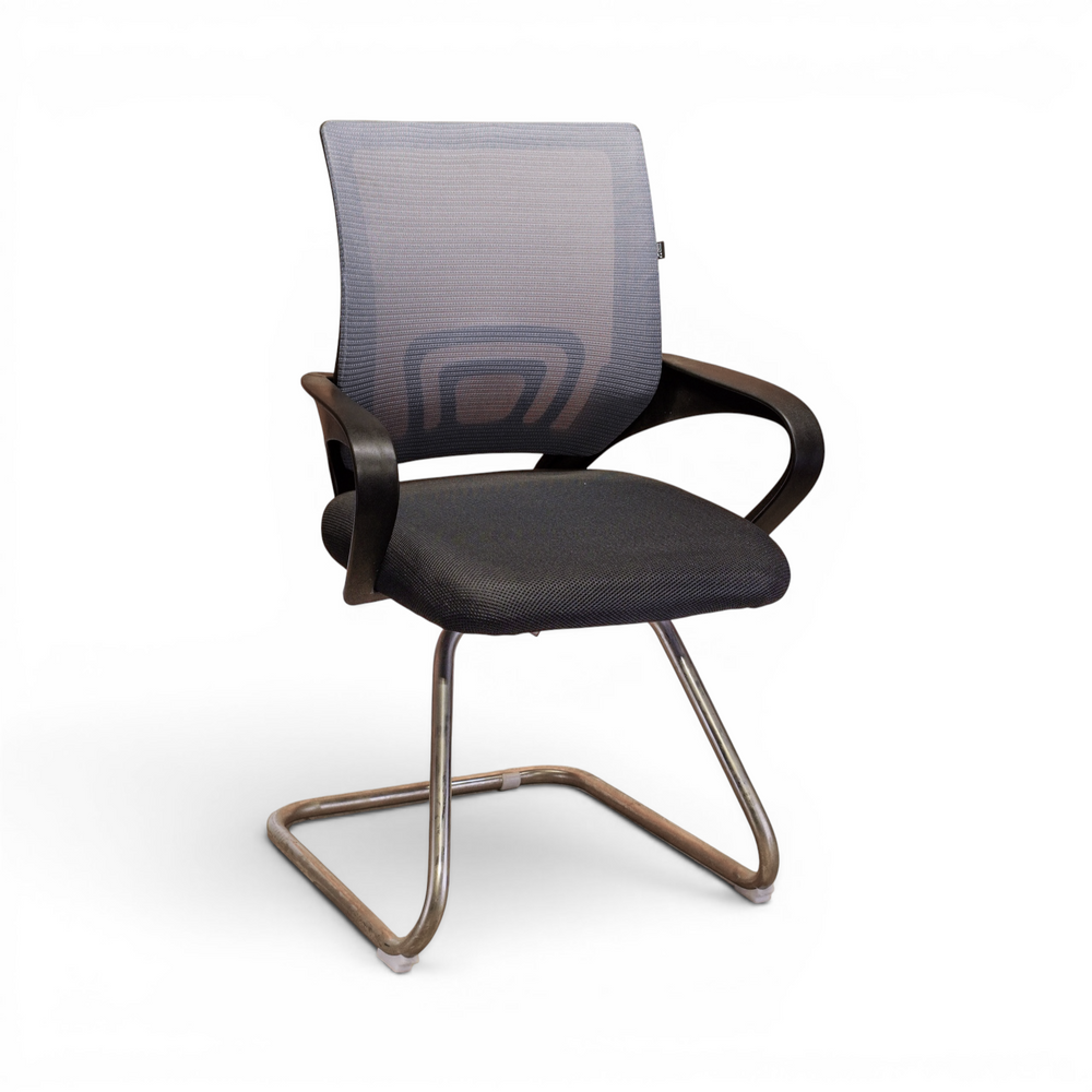 Neva Fixed office visitor chair in black